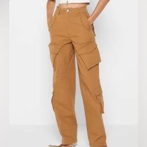 Tan high waisted cargo pants
